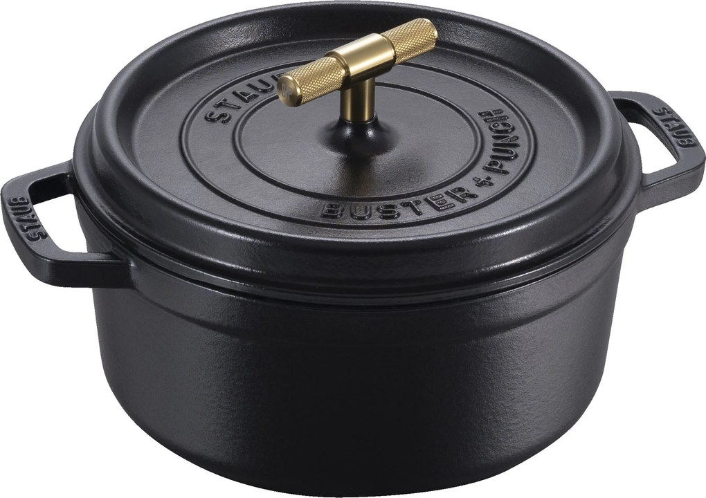 Staub La Cocotte Cocotte Buster+Punch 24 cm / 3,8 l, Rond, Zwart - La Cocotte - Staub