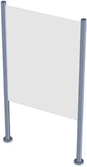 Raminex Silkline spiegelopstand 100cm voor dubbelzijdige spiegel 800173