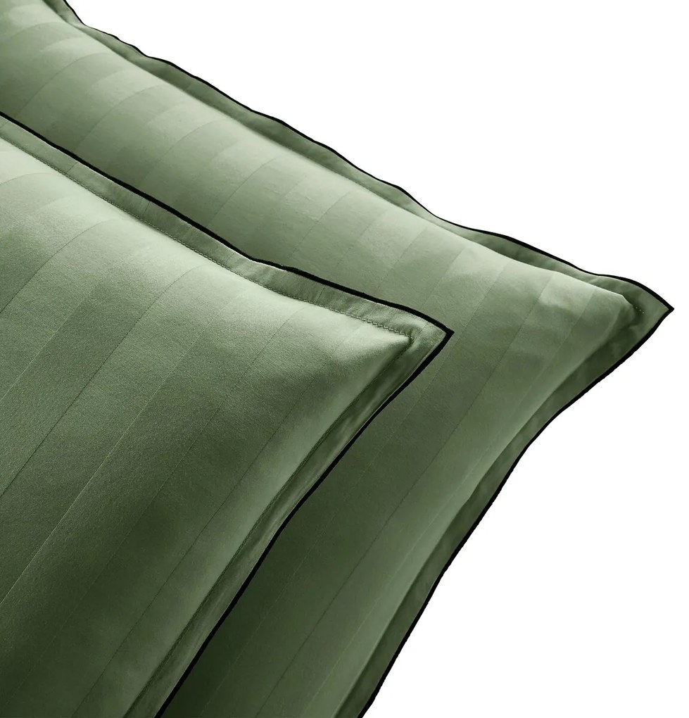 Kussensloop in gewassen katoensatijn met 118 draden, streep Victor