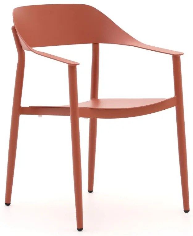 Dining tuinstoel | Bellagio Valli | Aluminium | Rood | Stapelbaar | Kees Smit Tuinmeubelen