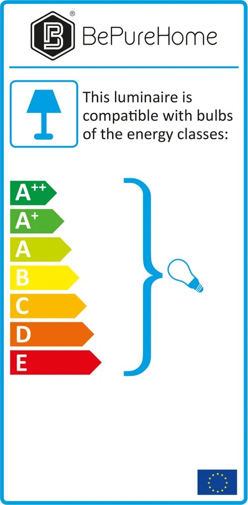 BePureHome Dome Glazen Vloerlamp Zwart