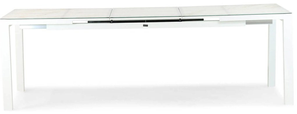 Dining Tuintafel rechthoekig uitschuifbaar 180/240 x 90 cm Aluminium Wit Alicante