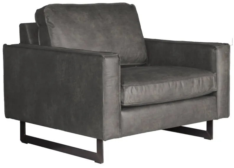 Loveseat - Riverdance - leer Colorado grijs 02