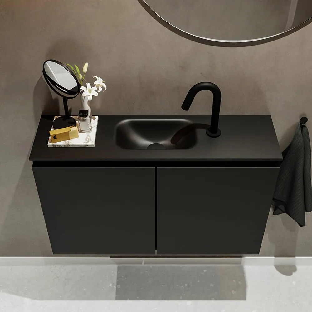 Mondiaz Ture 80cm toiletmeubel urban met wastafel urban midden 1 kraangat