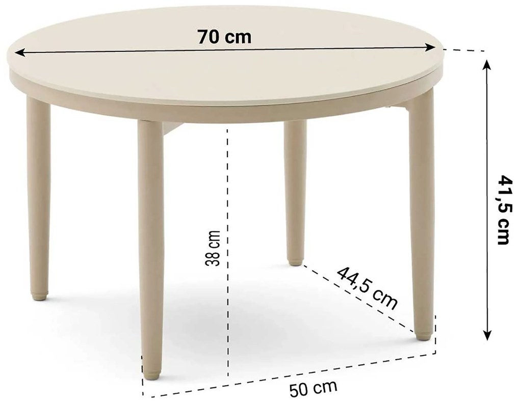 Stoel en Bank Loungeset 5 personen Rope Taupe  4 Seasons Outdoor Calma/Ibiza