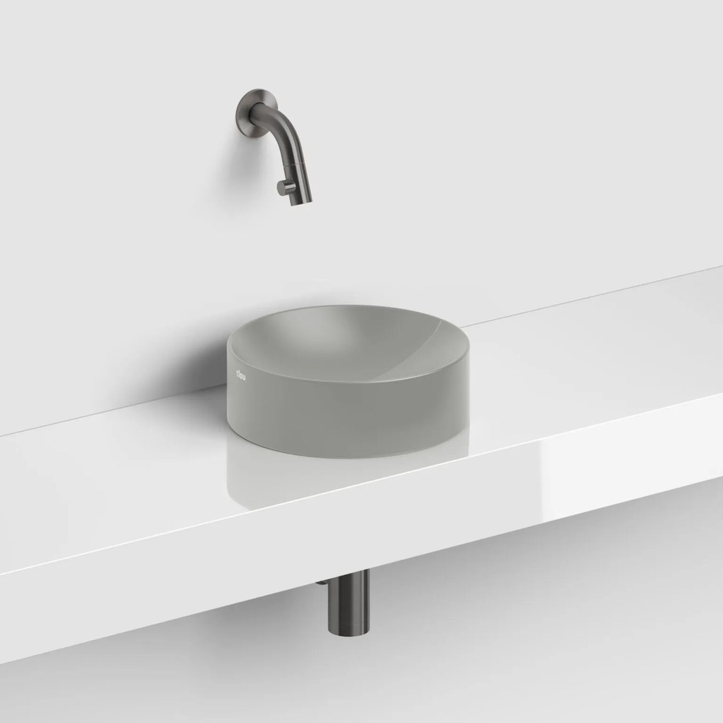 Clou Kaldur inbouw fonteinkraan 7.5cm gunmetal geborsteld PVD