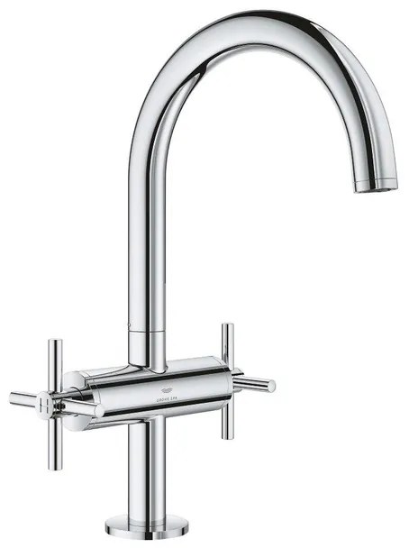 Grohe Atrio L-size wastafelmengkraan push open chroom 21144000