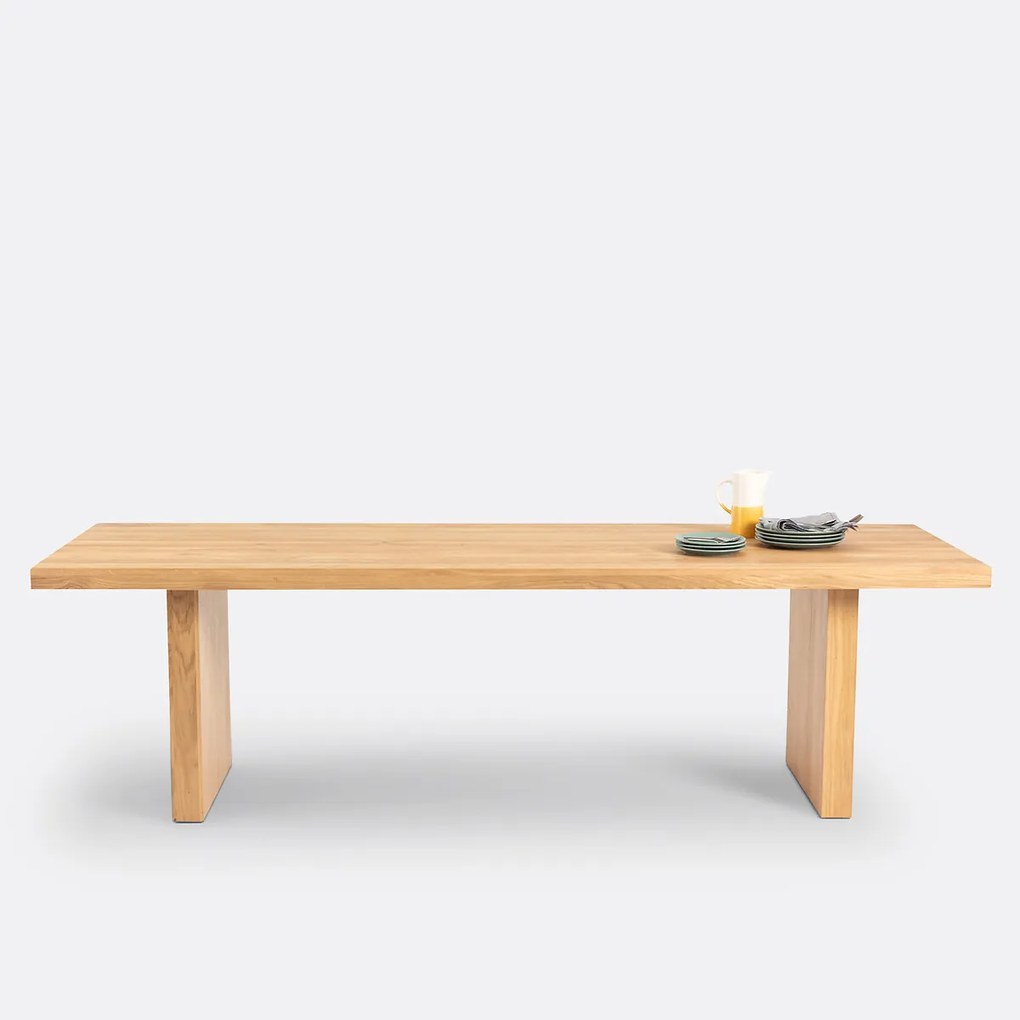 Eettafel, 8 tot 10 couverts, massief eiken, Vova