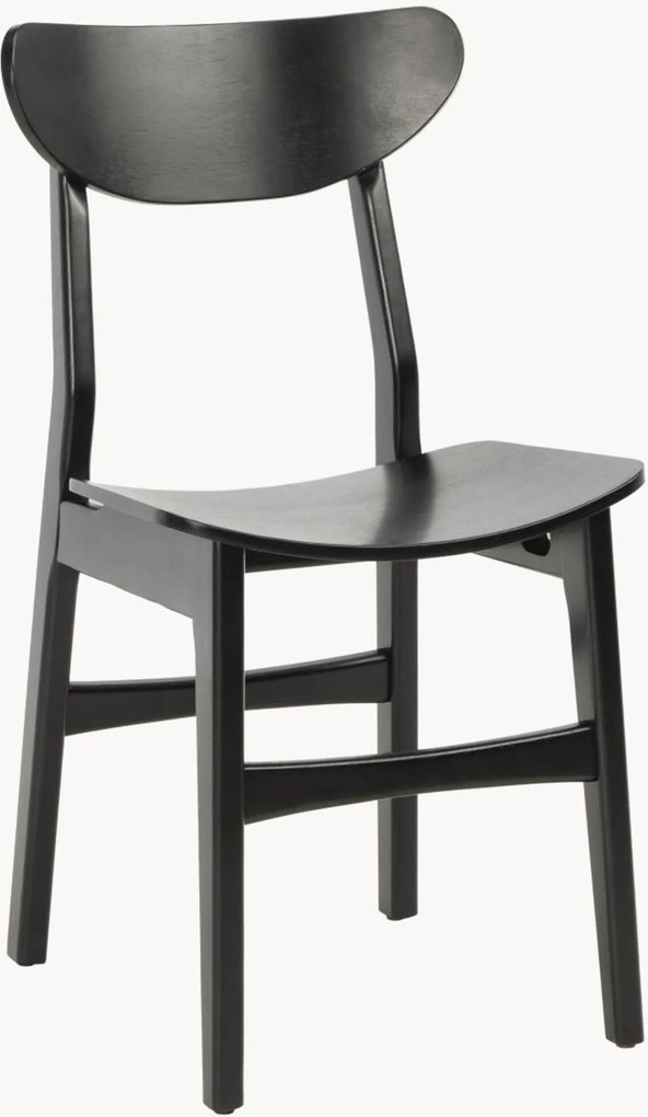 Eetkamerstoelen Lucca van rubberhout, 2-delig