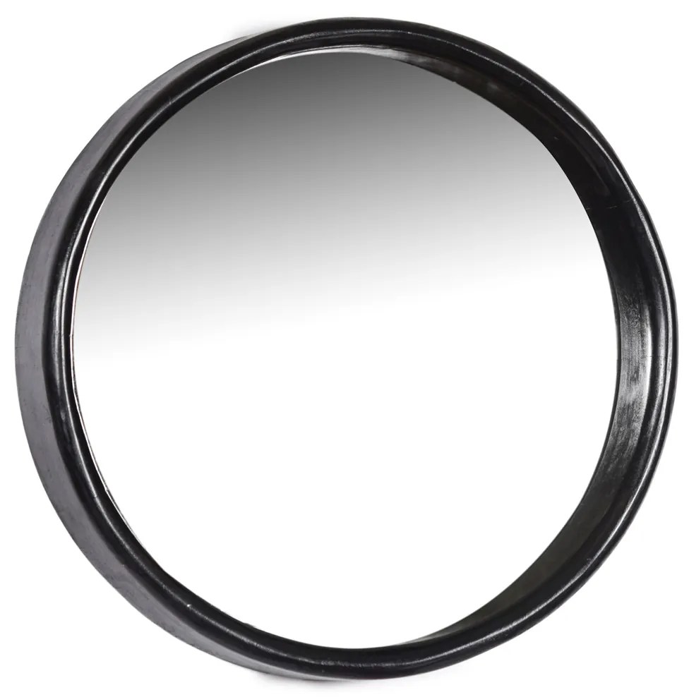 Livingfurn Demy wandspiegel rond 80cm zwart