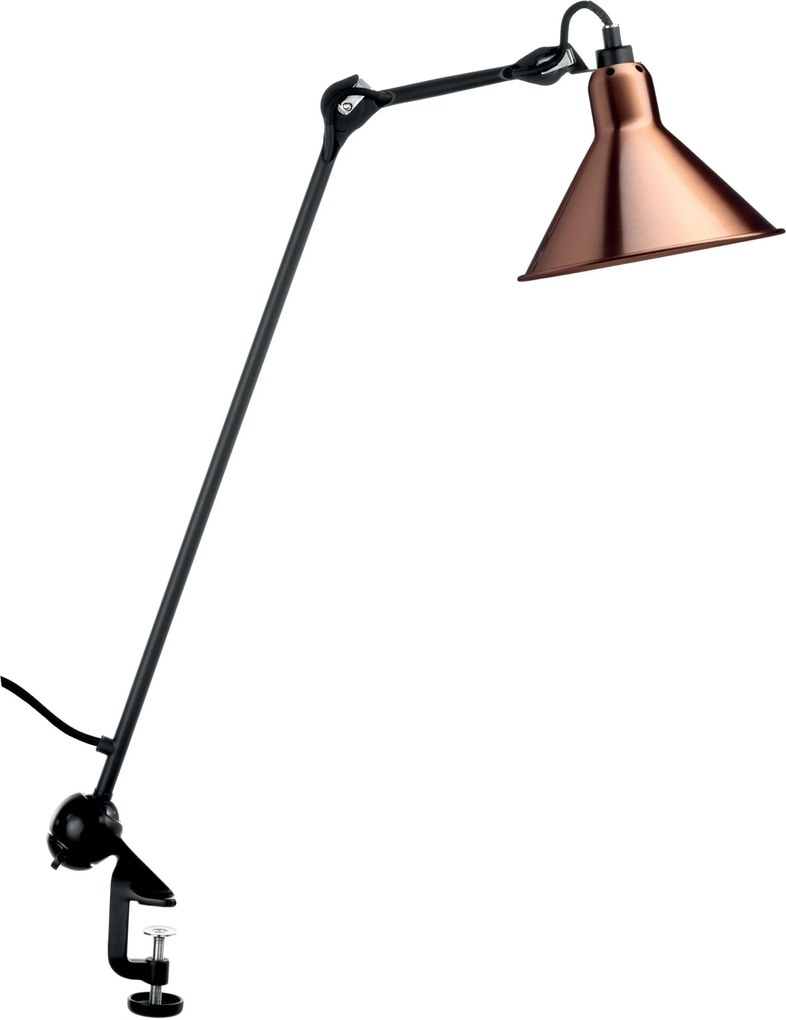 DCW éditions Lampe Gras N201 bureaulamp met tafelklem koper