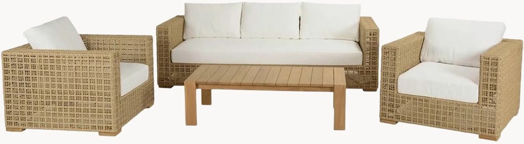 Tuin loungeset Valeria van teakhout, 4-delig