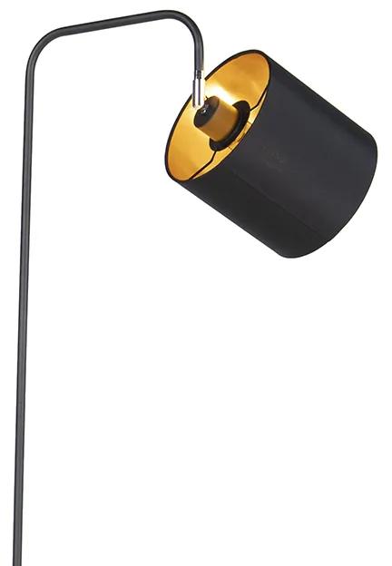 Stoffen Moderne vloerlamp zwart - Lofty Modern E27 cilinder / rond rond Binnenverlichting Lamp