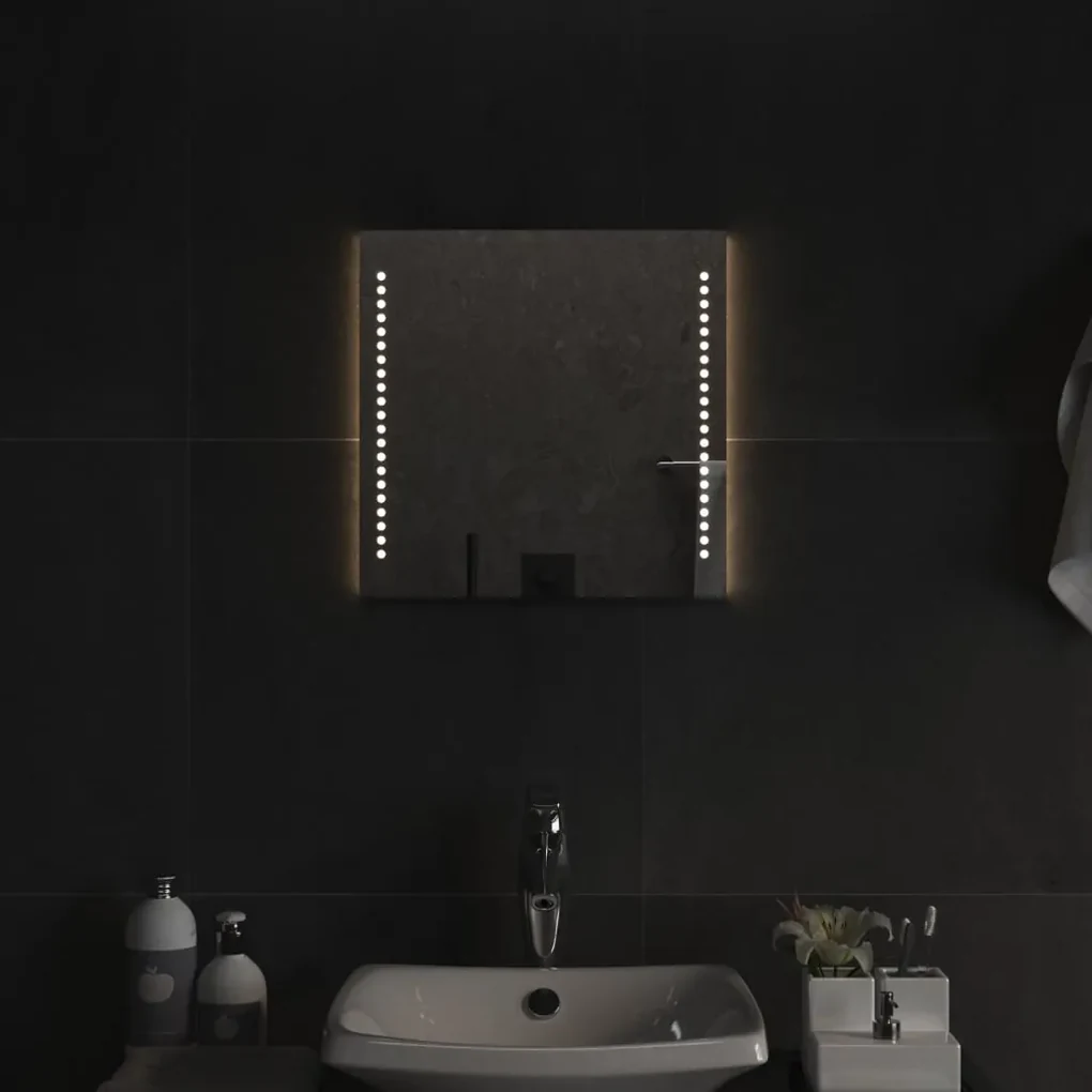 vidaXL Badkamerspiegel LED 40x40 cm