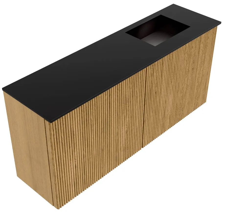 Mondiaz Joya 90cm toiletmeubel oak met wastafel faye rechts zonder kraangat urban