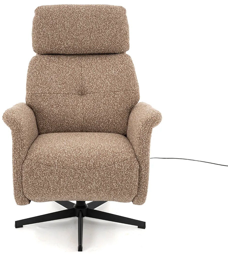 Relaxfauteuil Elektrisch Taupe Stof