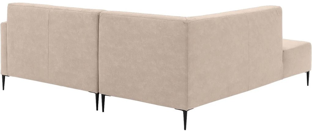 Goossens Bank Key West beige, micro leer, 2-zits, modern design met ligelement links
