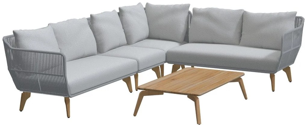 4 Seasons Outdoor Zucca salontafel Ø 90 cm * SALE *  Loungetafel    houtkleur weerbestendig