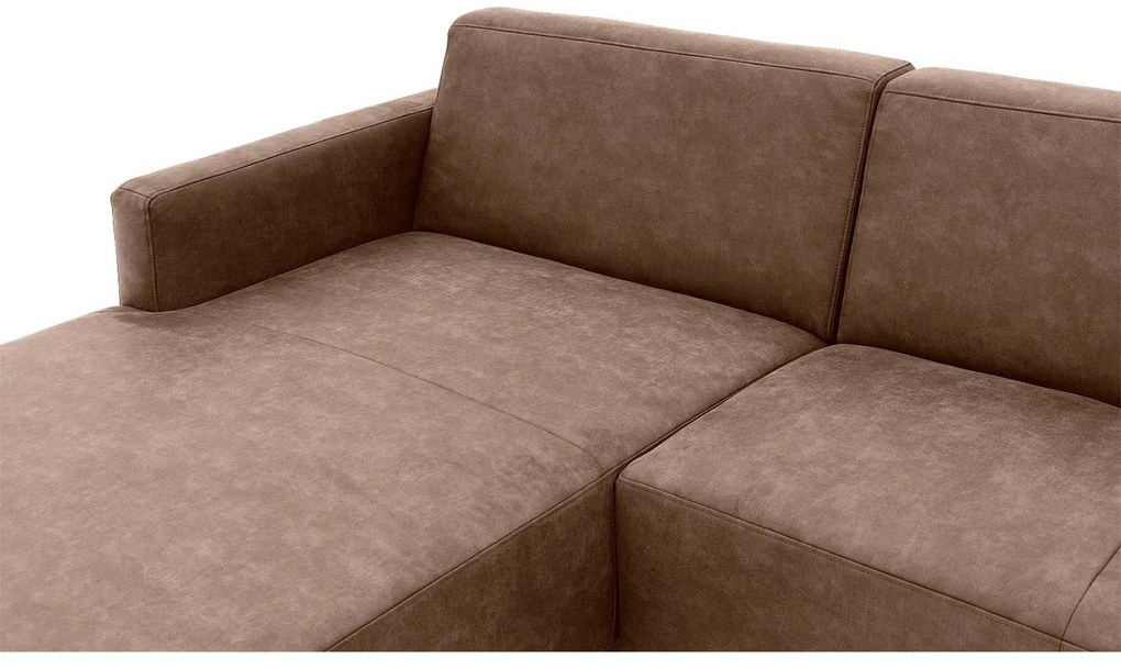 Goossens Key West bruin, micro leer, 2-zits, modern design