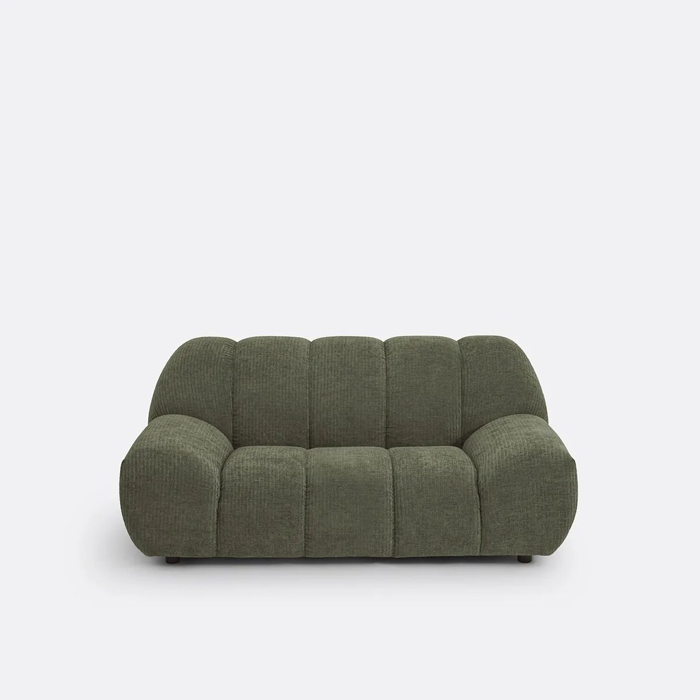 2-zitsbank, chenille fluweel met reliëf, Nuria