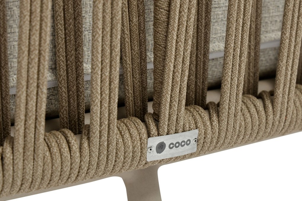 Stoel en Bank Loungeset 5 personen Rope Zand/Beige  Coco Elara