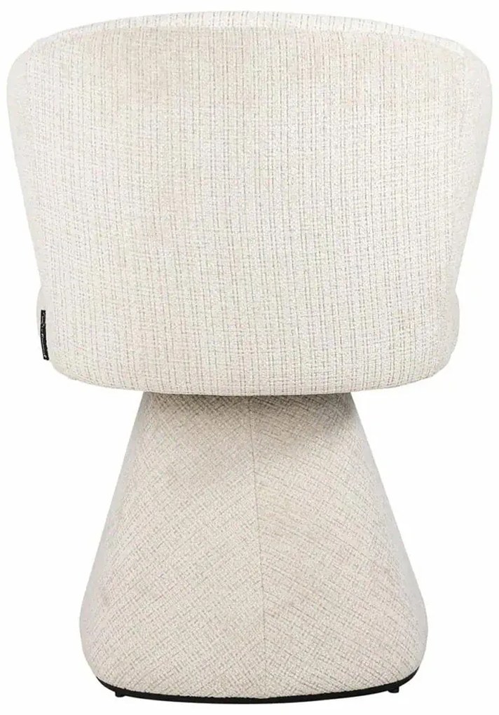 Richmond Interiors Gatsbi Design Stoel Met Stoffen Poot Beige Chenille