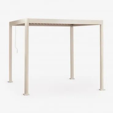 Bioclimatische Aluminium Pergola Met Druvia Lamellen Tapioca Beige & 3 X 3 M - Sklum