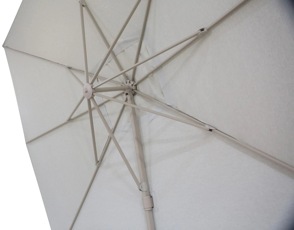 Zweefparasol  3x3.5m S2 Excellent (excl. voet) Taupe-naturel-bruin Camello Luna