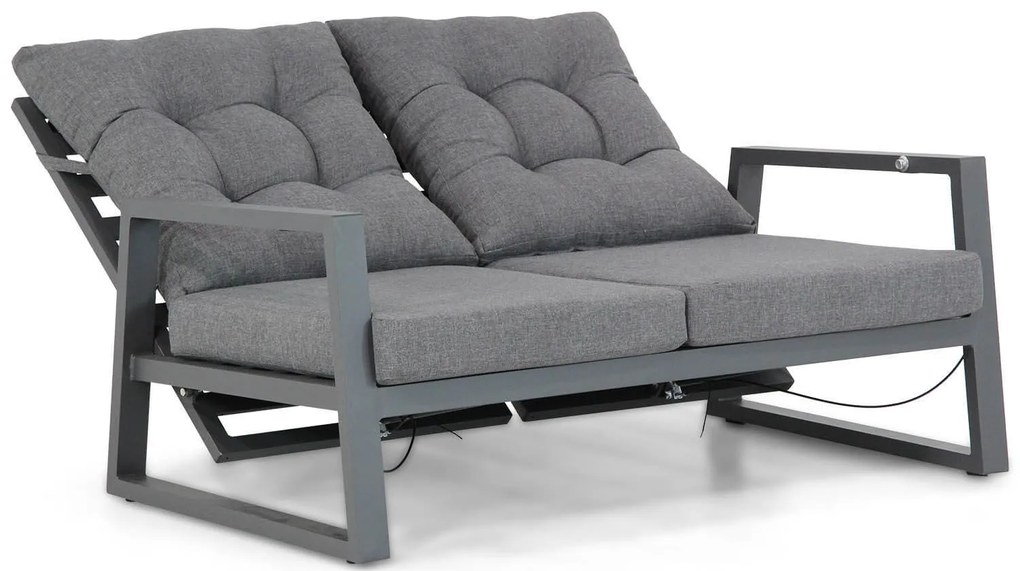 Stoel en Bank Loungeset Aluminium Grijs 4 personen Lifestyle Garden Furniture Batala