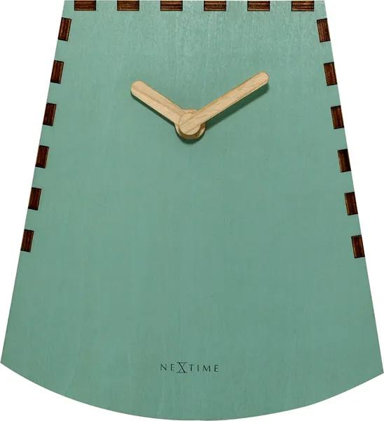 Tafelklok Rocky 19.5x18x8.8 cm hout turquoise