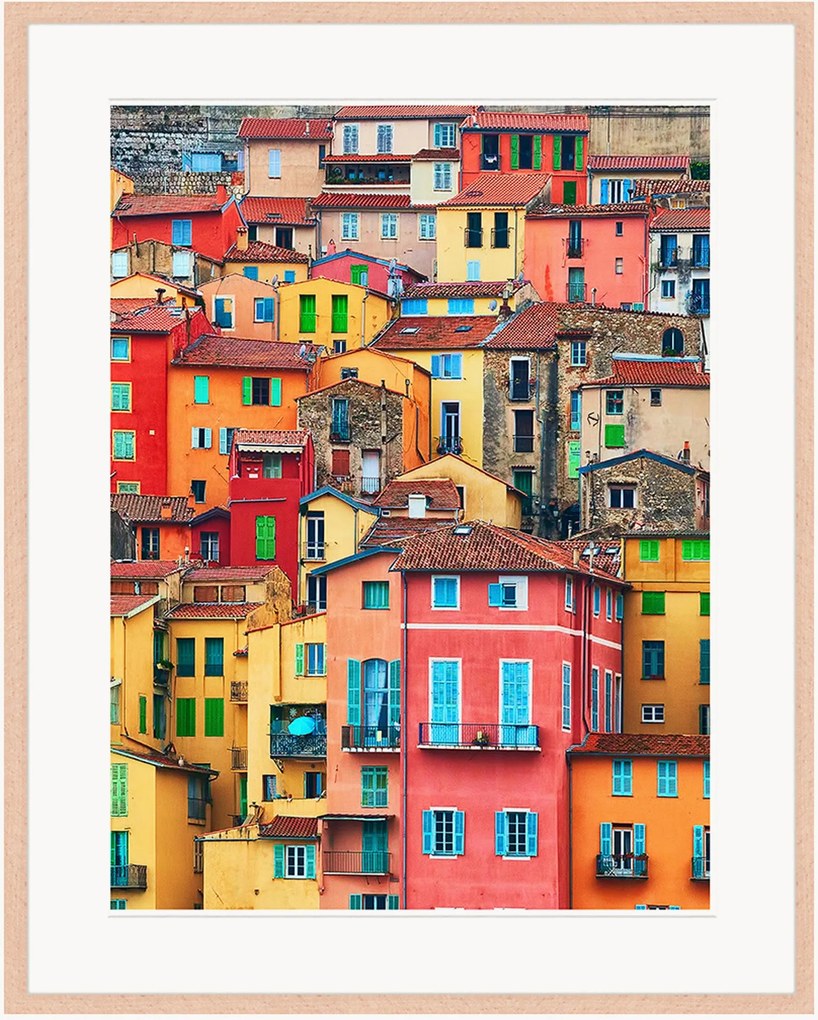 Ingelijste digitale print Menton On Cote D'Azur