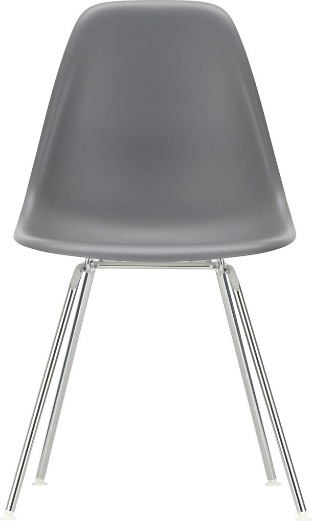 Vitra Eames DSX stoel met verchroomd onderstel graniet grijs