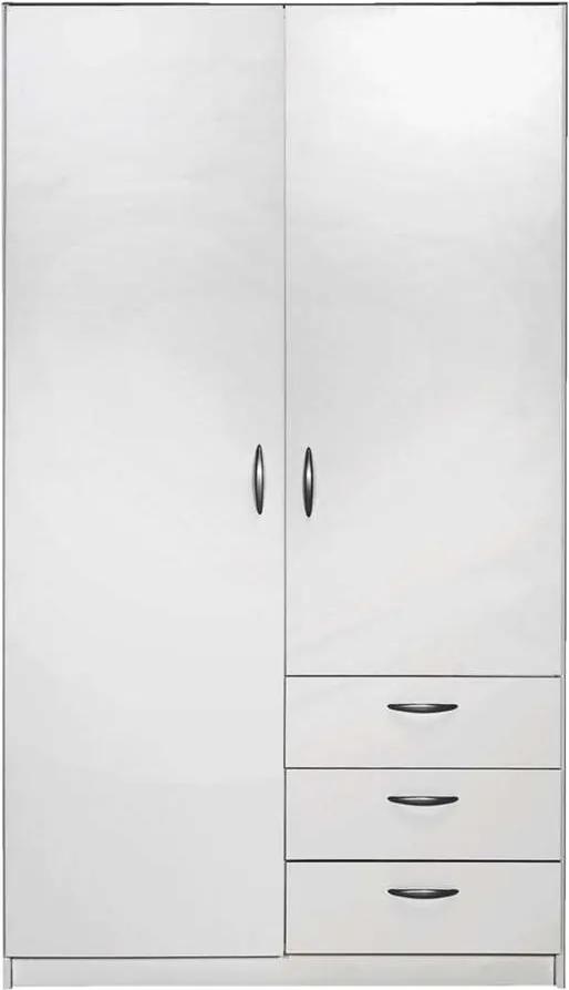 Kledingkast Varia 2-deurs - wit - 175x98,5x49,5 cm - Leen Bakker