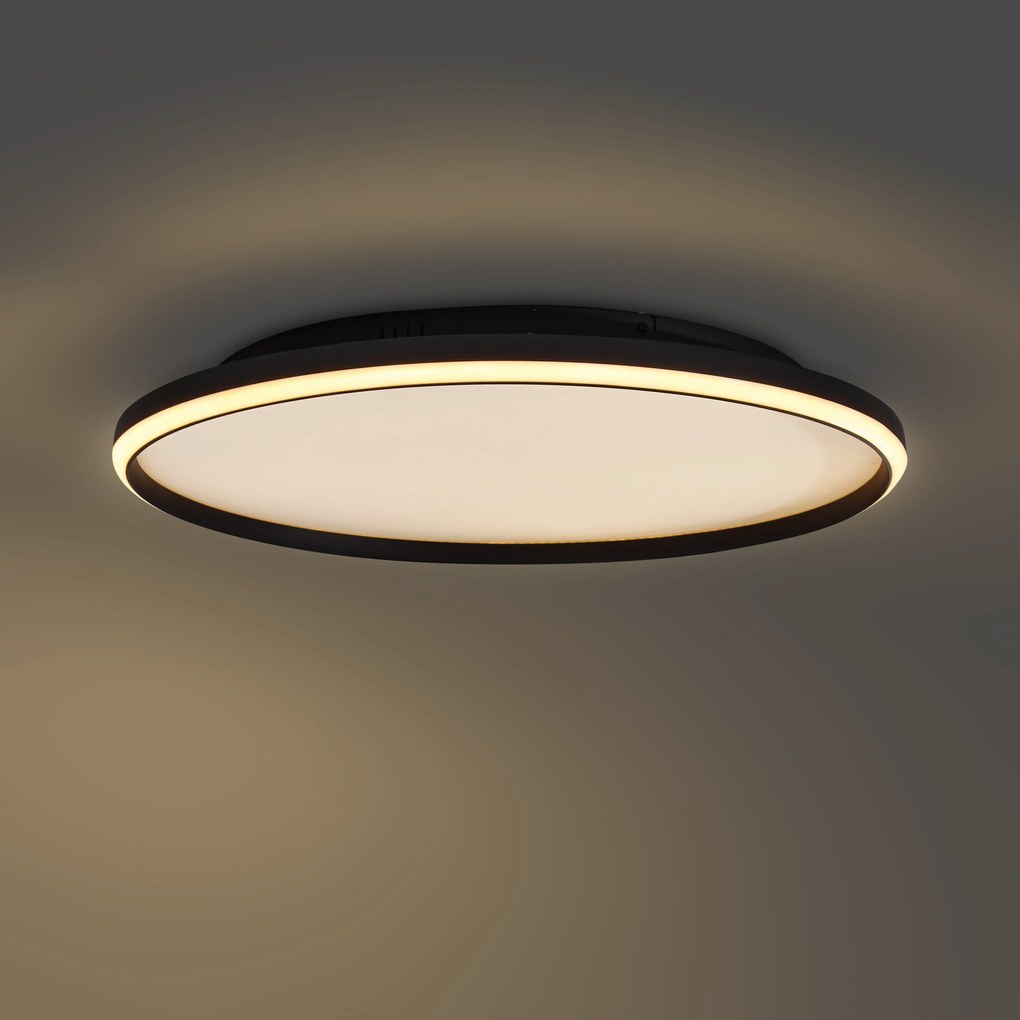 Design plafondlamp zwart met wit incl. LED 3-staps dimbaar - Xavi