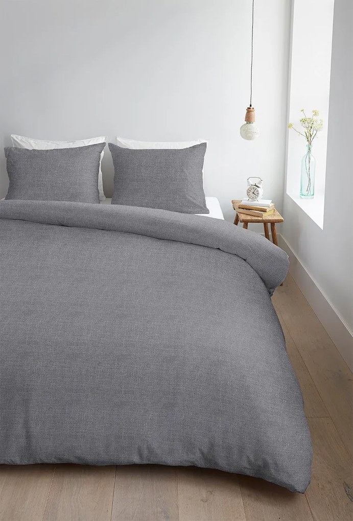 Ambiante Edo Dekbedovertrek Dark Grey – Bij Swiss Sense