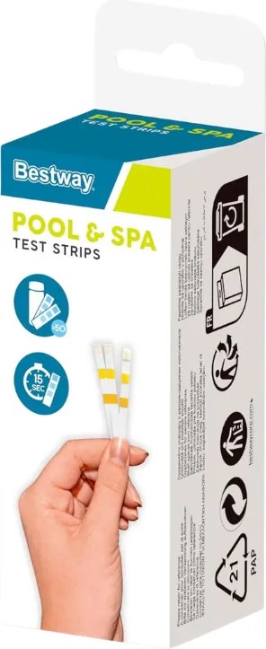 Bestway Zwembad- en spa teststrips - 3-in-1 - 50 stuks