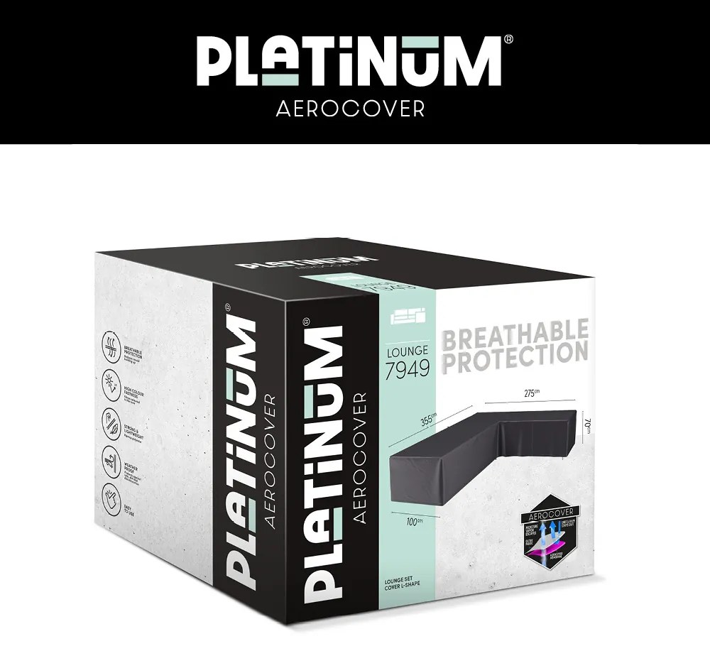 Platinum AeroCover Loungesethoes hoekset rechts 355x275x100xH70
