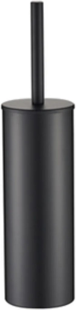 Plieger Vigo vrijstaande toiletborstel met deksel mat zwart