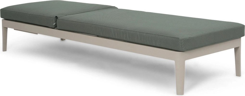 Lifestyle Garden Furniture Mateo Ligbed Met Kussen Loft/moss Green Aluminium Taupe