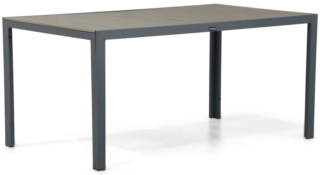 Tuinset 4 personen 160 cm Aluminium/textileen Grijs Domani Furniture Verde/Solare