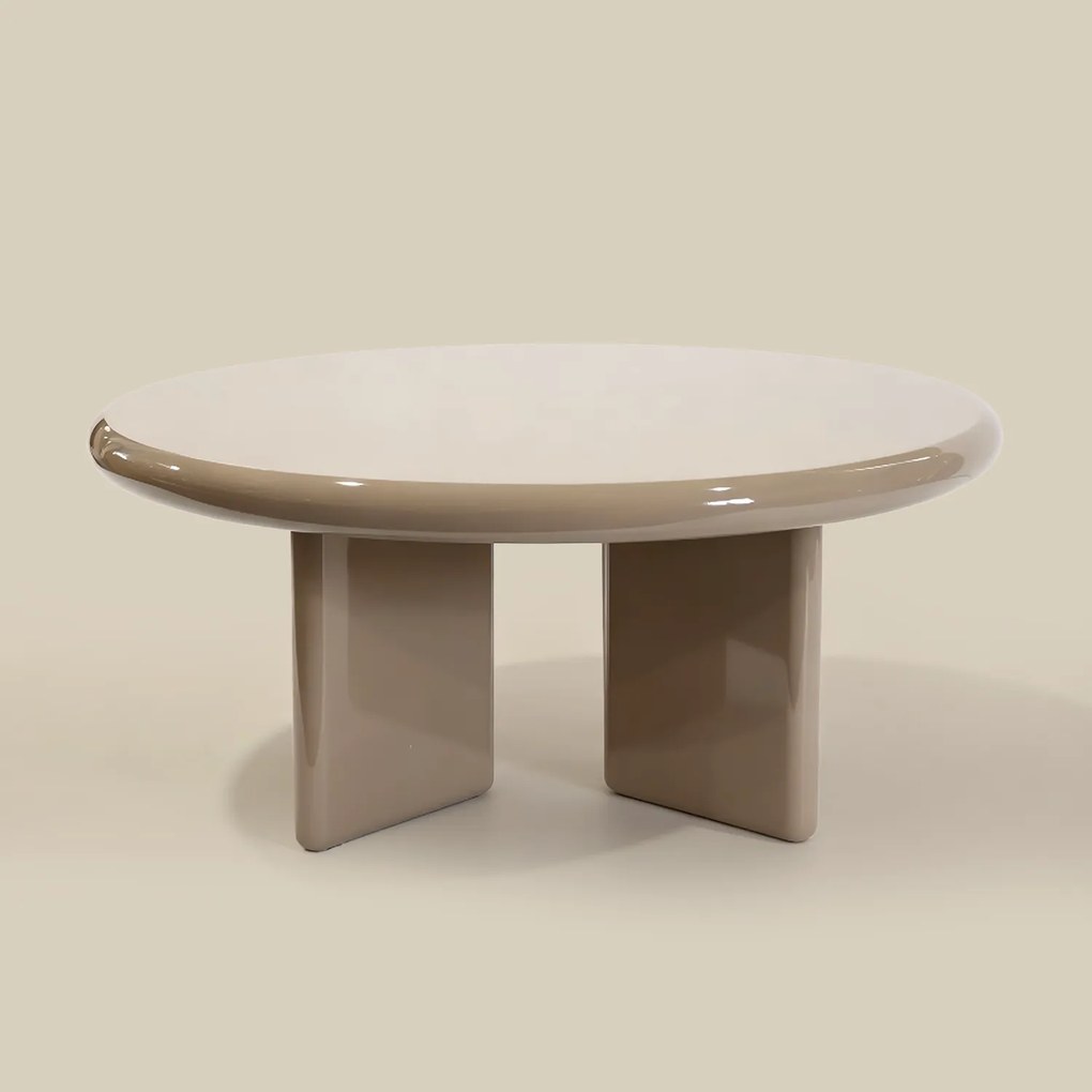 Hoogglans Salontafel Groen 80 Cm Rond - 80 X 80cm.