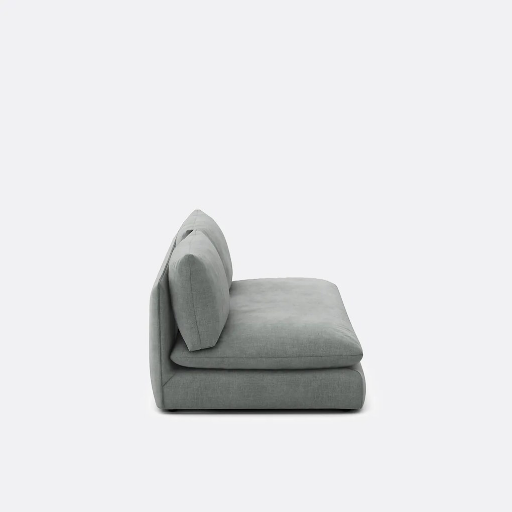 2-zits bankelement voor modulaire sofa, in gestructureerde stof, Malo