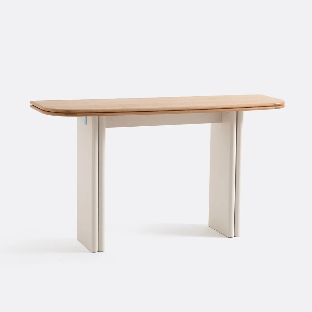 Consoletafel van twee materialen voor 2 tot 4 personen, Piana