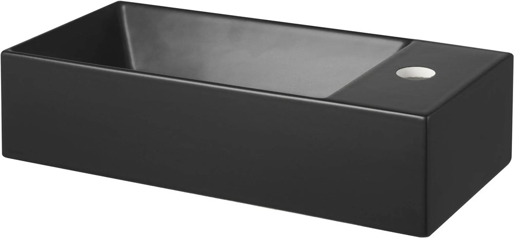 Saqu Poggio Fontein 45x20x11 cm 1 Krg. Rechts Mat zwart