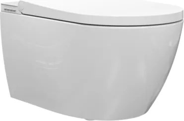 Plieger Capri randloze douche wc met softclose zitting wit glans