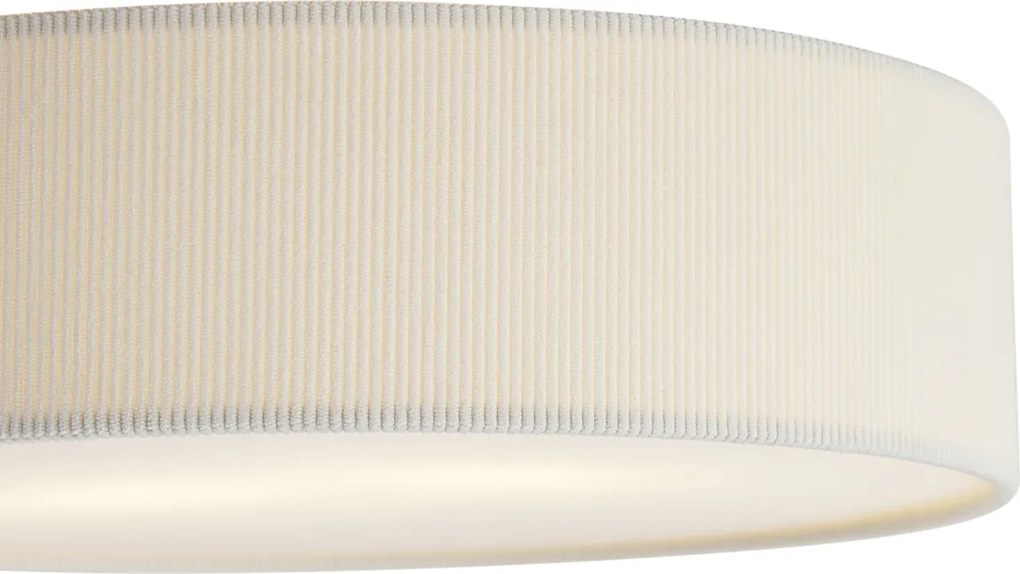 Moderne plafondlamp wit met velours kap 38cm 2-lichts - Luz