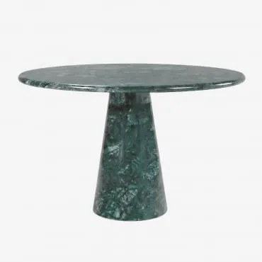 Ronde Eettafel Ø120 Cm In Alodia Marmer Groen Marmer Udaipur - Sklum