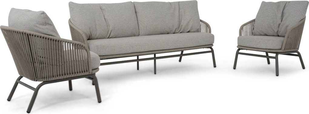 Stoel en Bank Loungeset 4 personen/5 personen Rope Taupe Coco Livo