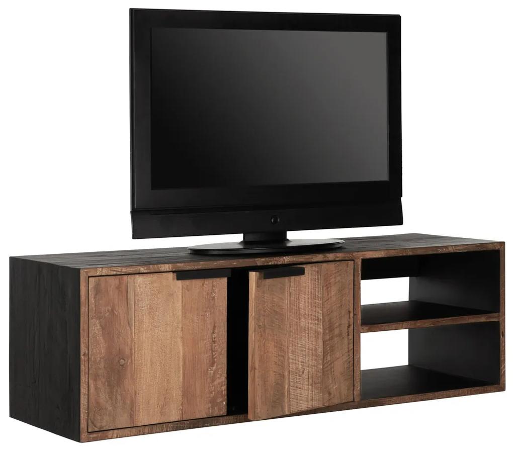 DTP Home Cosmo Zwevend Teakhouten Tv-meubel Klein - 125x40x40cm.