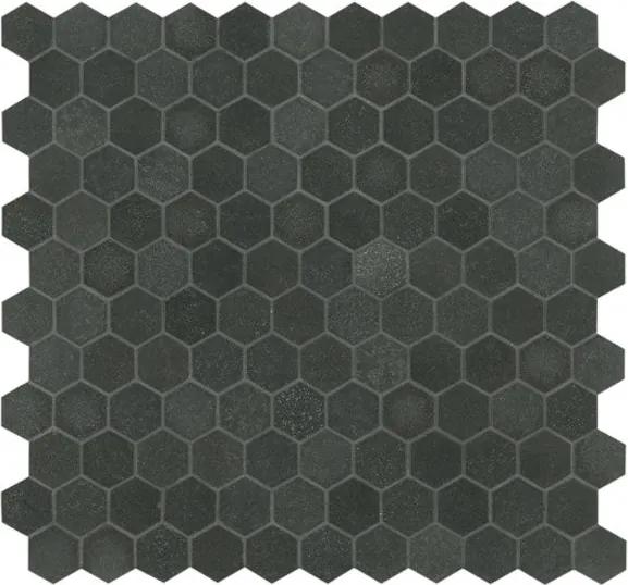 Basalt mozaïektegel M30 27.9x29.3cm keramiek grijs hexagon 15 stuks 1336367